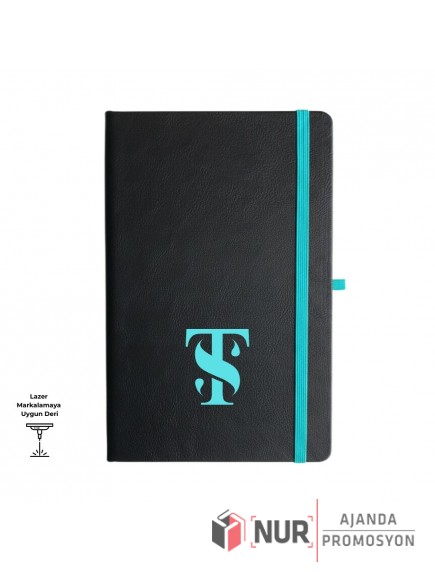 Termo Deri Kapaklı Lazer Baskıya Uygun Tarihsiz Lastikli Defter